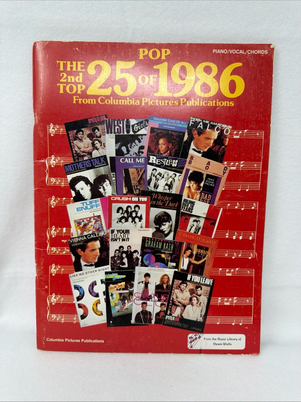 Columbia Pictures Publications Pop: The 2nd Top 25 of 1986 - Red Songbook